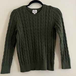 St Johns Bay Cable knit Sweater Petite Medium Fisherman Ribbed Preppy Cabin Cozy